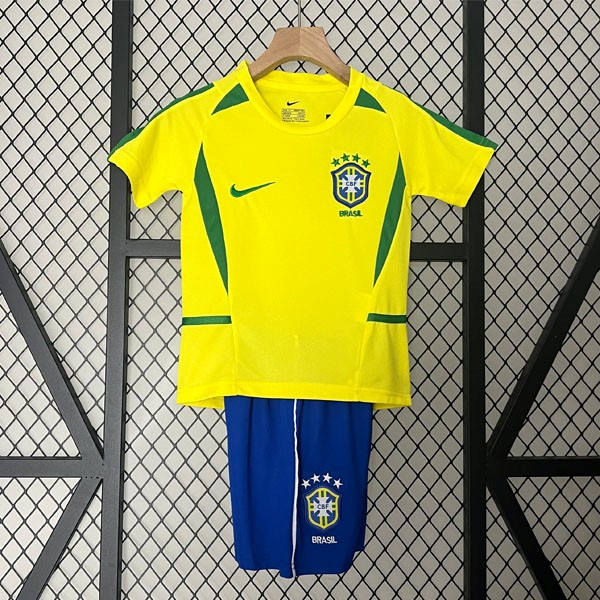 Camiseta Brasil Primera equipo Retro Niño 2002